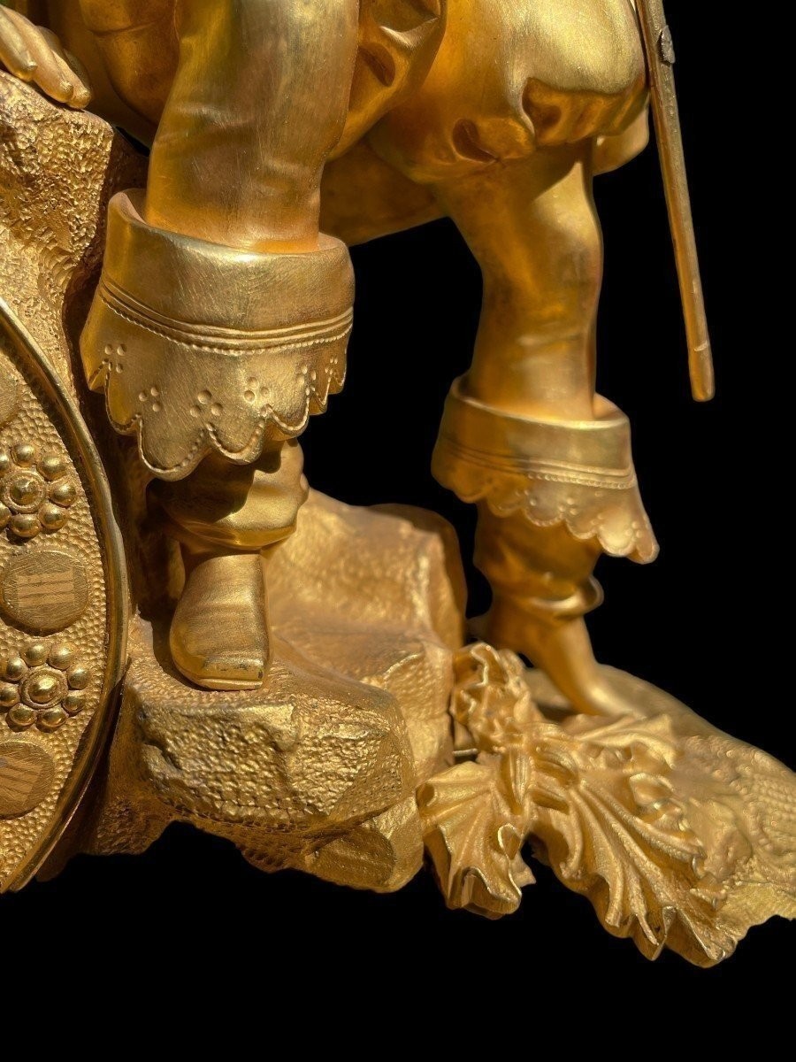 Beautiful Charles X Gilt Bronze Clock-photo-6