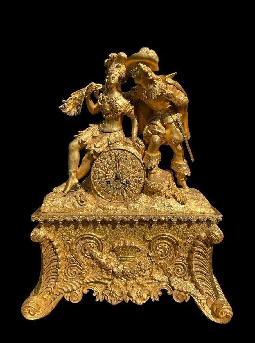 Beautiful Charles X Gilt Bronze Clock