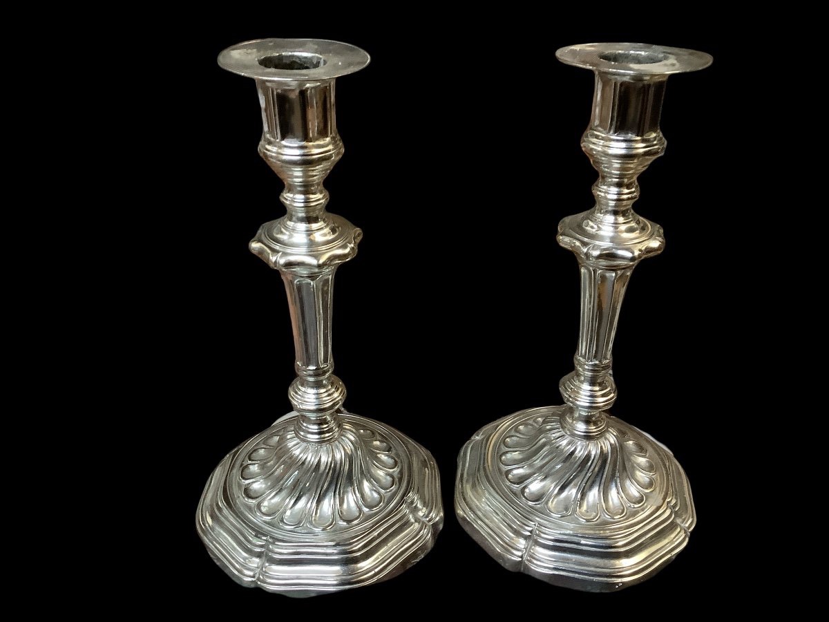A Pair Of Louis XV Style Candlesticks 