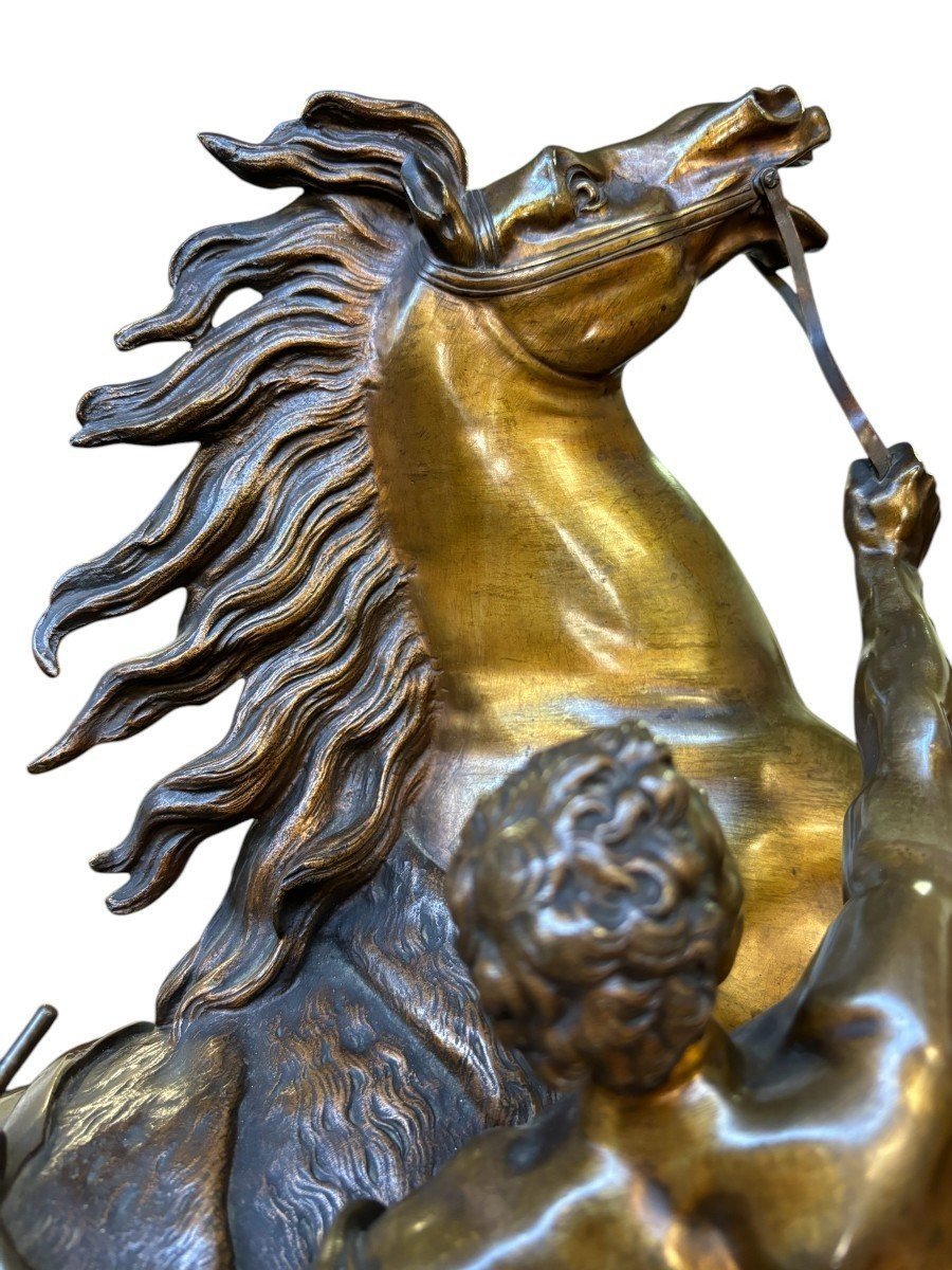 Bronze Sculpture By Guillaume Coustou "the Horse Of Marly" 19th Century.-photo-7