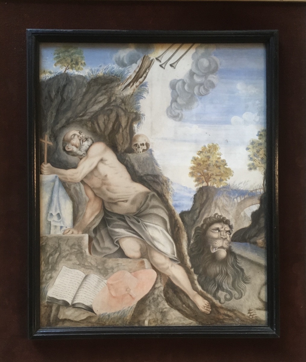 Saint Jerome With The Lion, 17th Century 