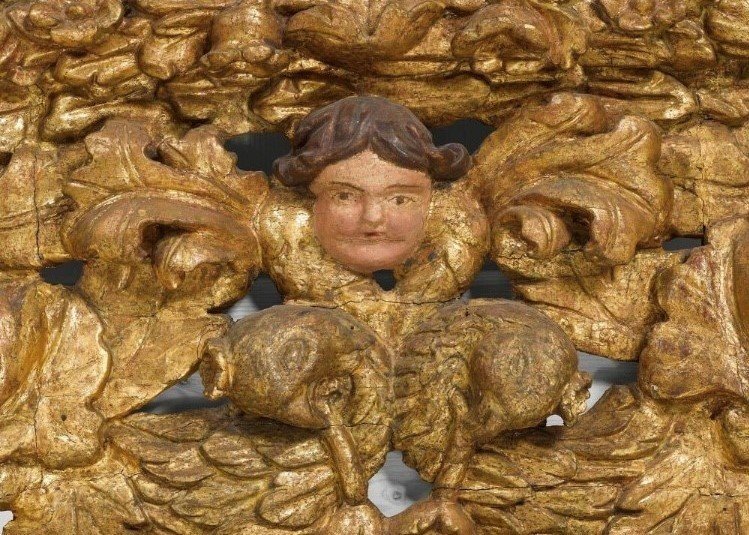 Grand Miroir De Château ,baroque 17ème ( 210 Cm ).-photo-5