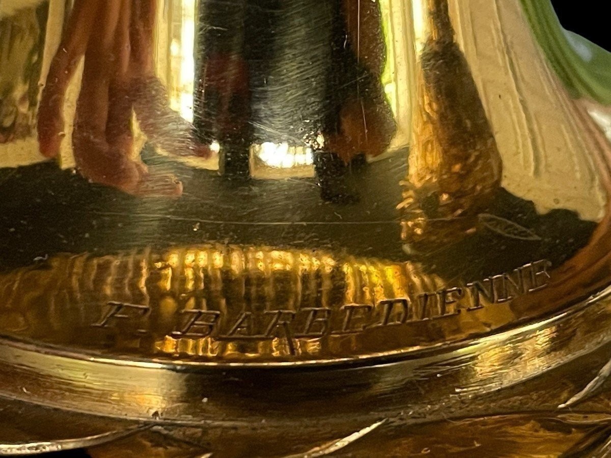 Pair Of Bronze Lamp Bases F. Barbedienne 19th Century.-photo-4