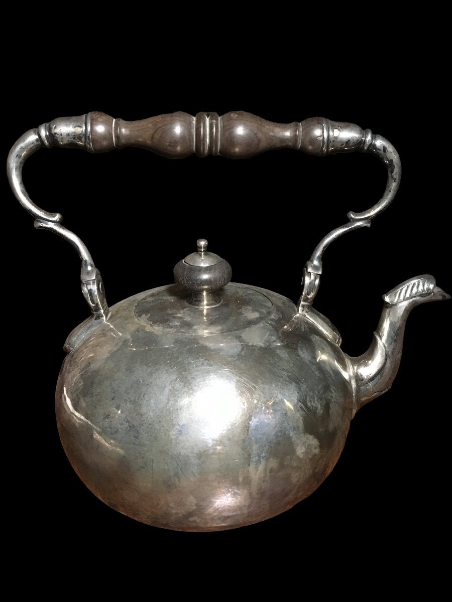 A Very Beautiful 18th-century Solid Silver Kettle -photo-4
