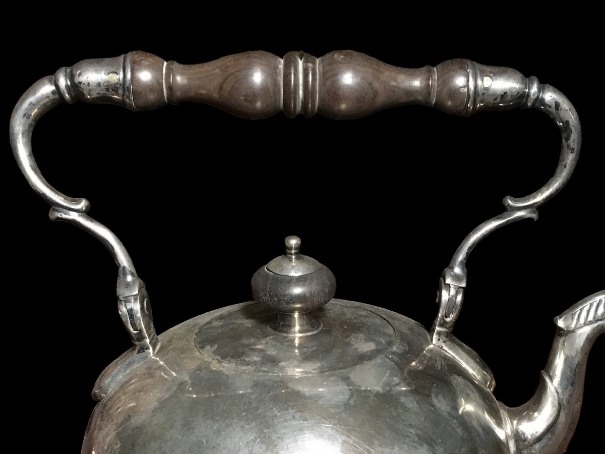 A Very Beautiful 18th-century Solid Silver Kettle -photo-4