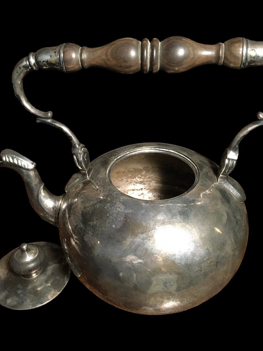 A Very Beautiful 18th-century Solid Silver Kettle -photo-5