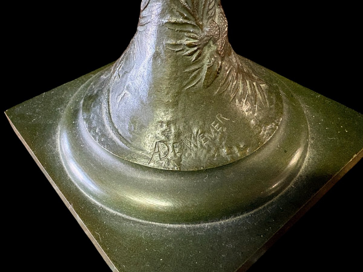 Pair Of Art Nouveau Decorative Bronze Vases, 1890-1900-photo-7