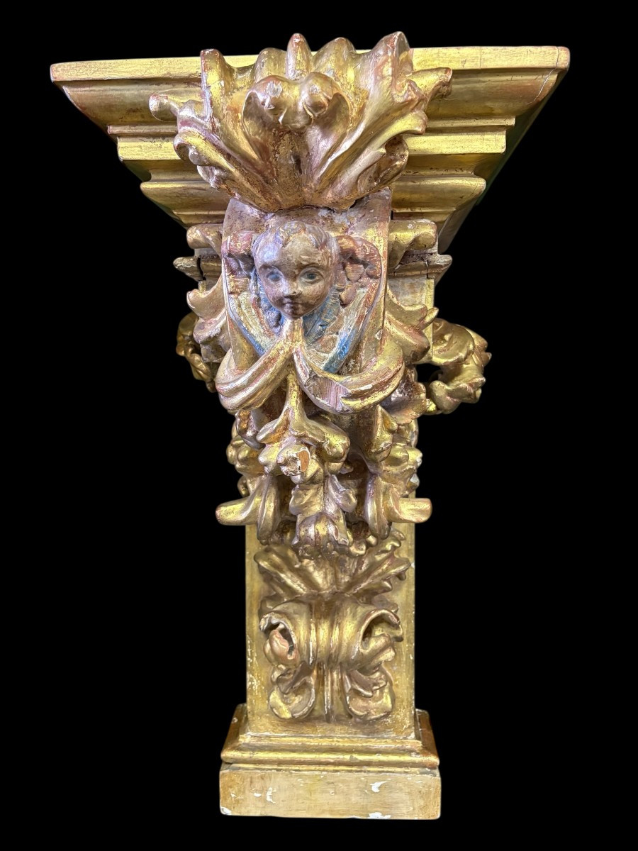 Pair Of 17th Century Italian Baroque Consoles.-photo-3