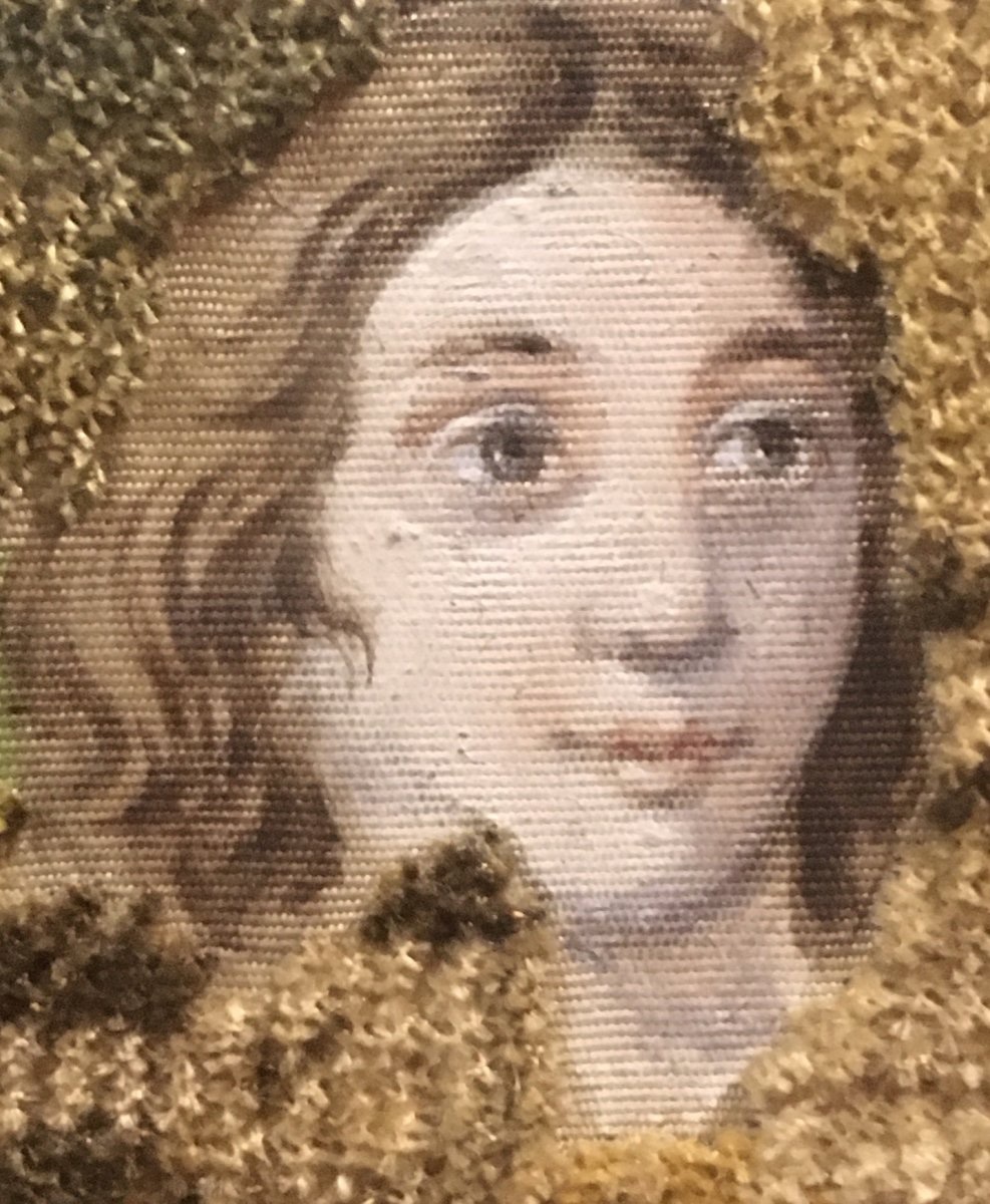 Broderie de fils de soie 19e siècle -photo-6