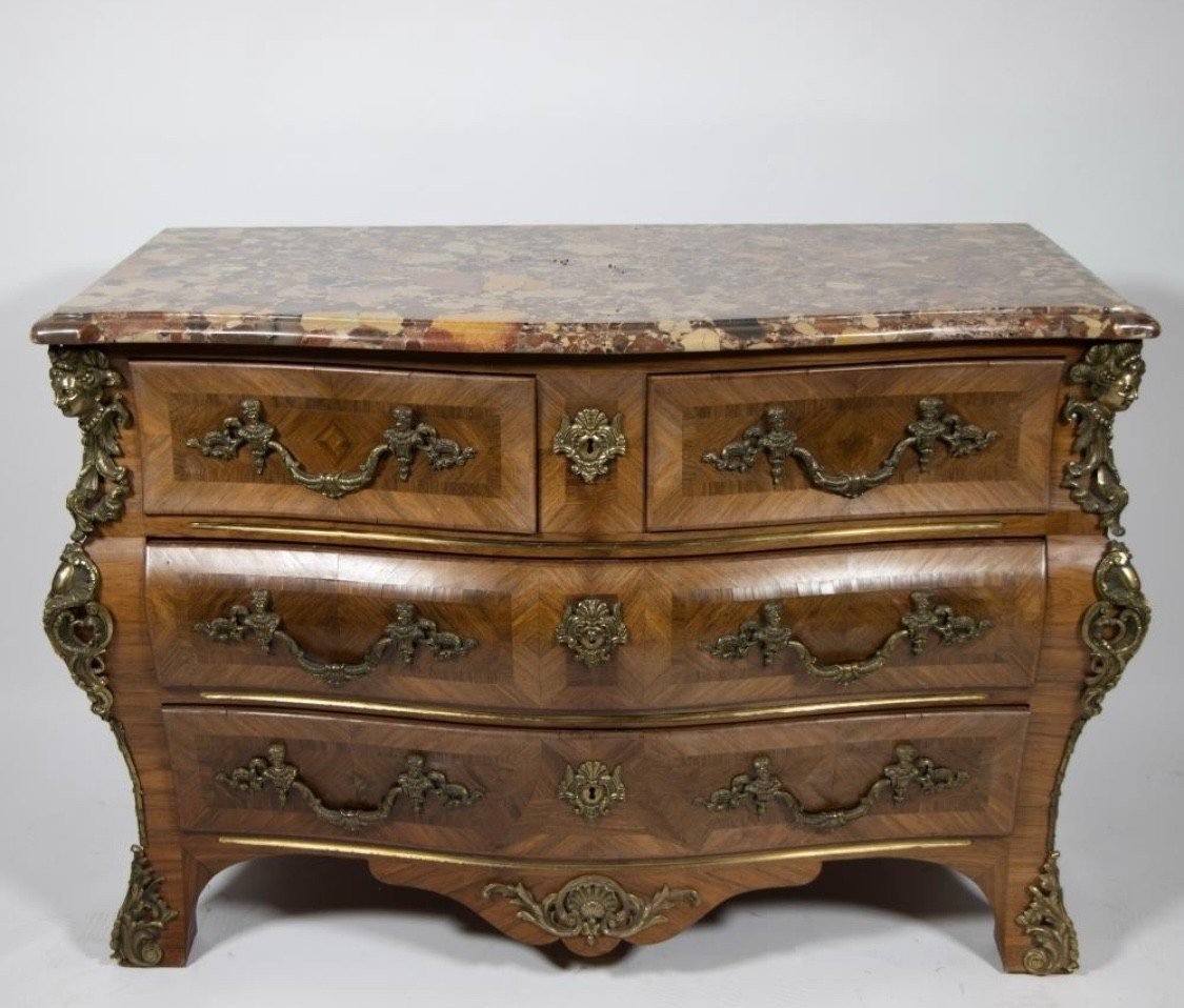 Beautiful Louis XV Style Commode, 20th Century.-photo-2