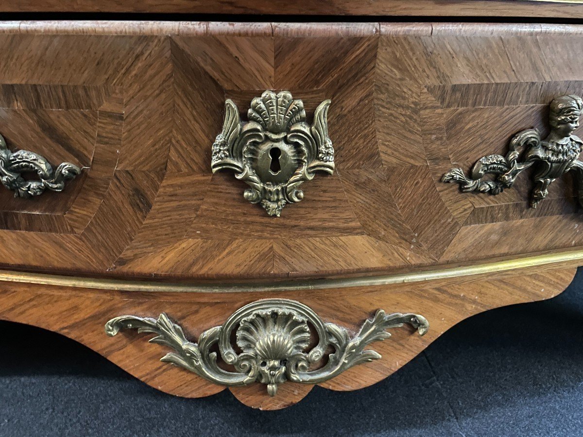 Beautiful Louis XV Style Commode, 20th Century.-photo-4
