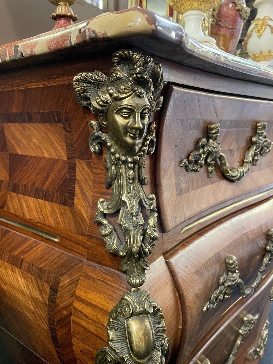 Beautiful Louis XV Style Commode, 20th Century.-photo-5