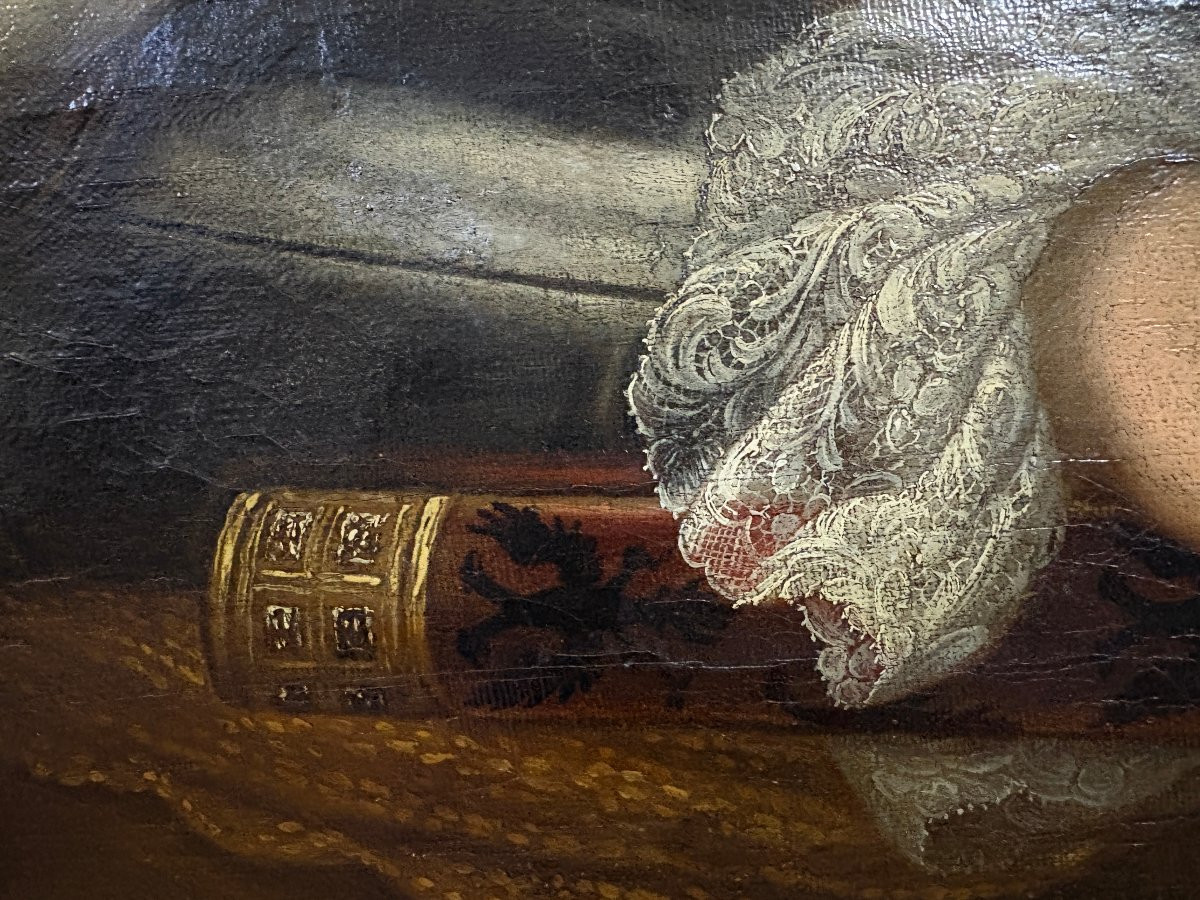 Large Portrait Of Emperor Francis I Stephen, Oil On Canvas, 18th Century.-photo-6