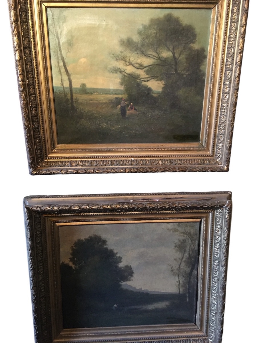 Two Paintings By Laure Lacombe (1834-1923) French -photo-4