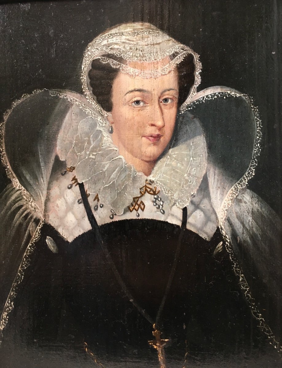 Peinture huile sur panneau XVIIIe siècle -photo-2