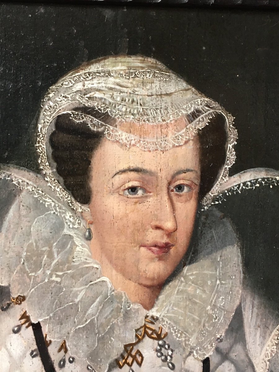 Peinture huile sur panneau XVIIIe siècle -photo-3