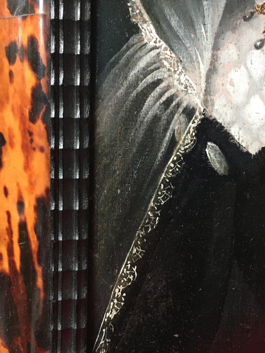 Peinture huile sur panneau XVIIIe siècle -photo-5