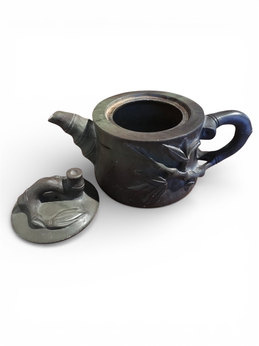 Antique Green Hardstone Teapot -photo-3