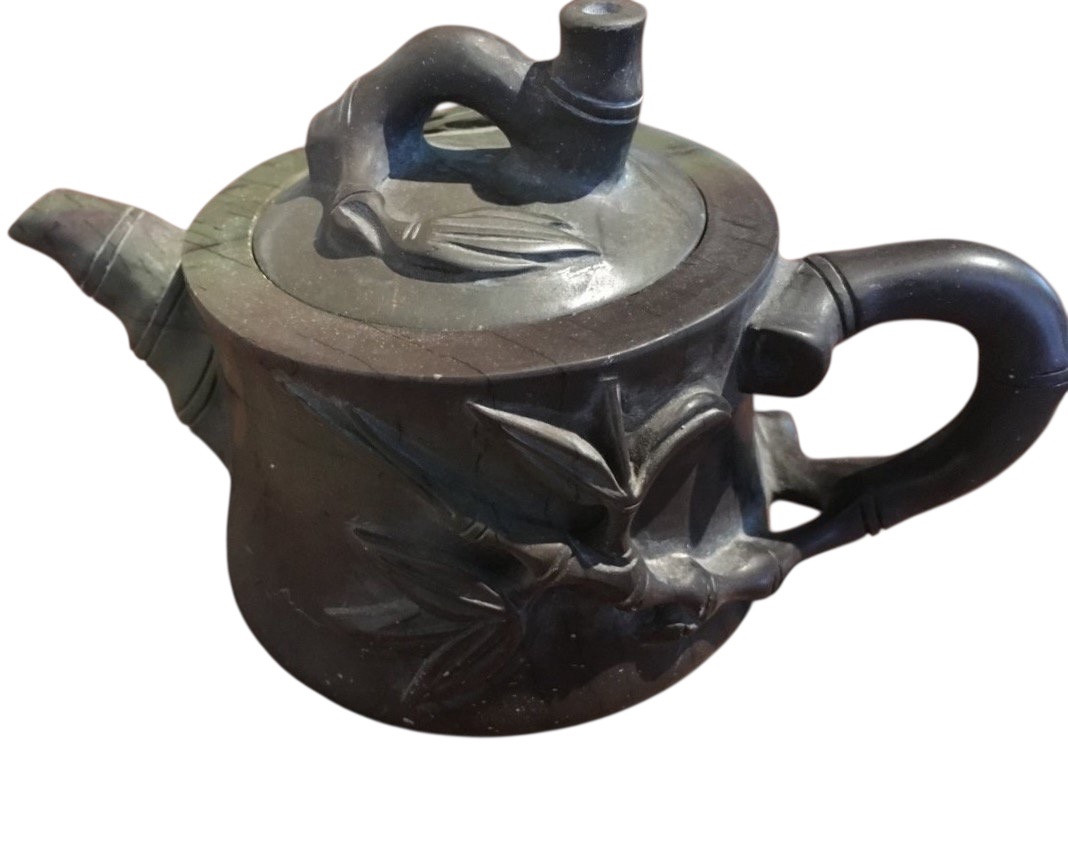 Antique Green Hardstone Teapot -photo-1