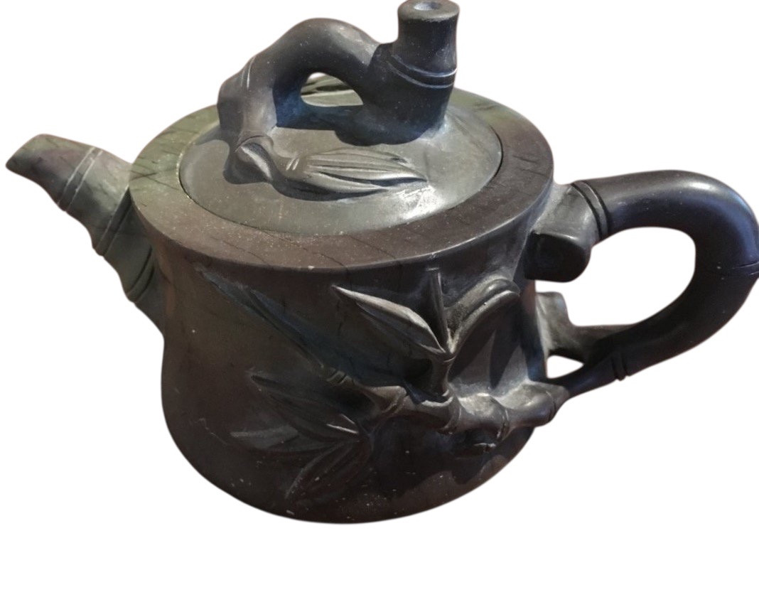 Antique Green Hardstone Teapot -photo-8