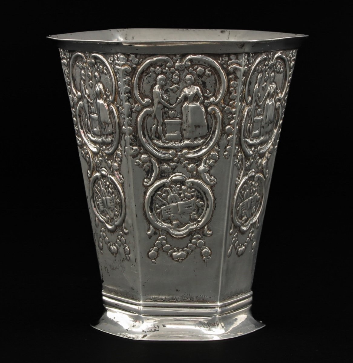 Solid Silver Cup, Height: 12 Cm -photo-4