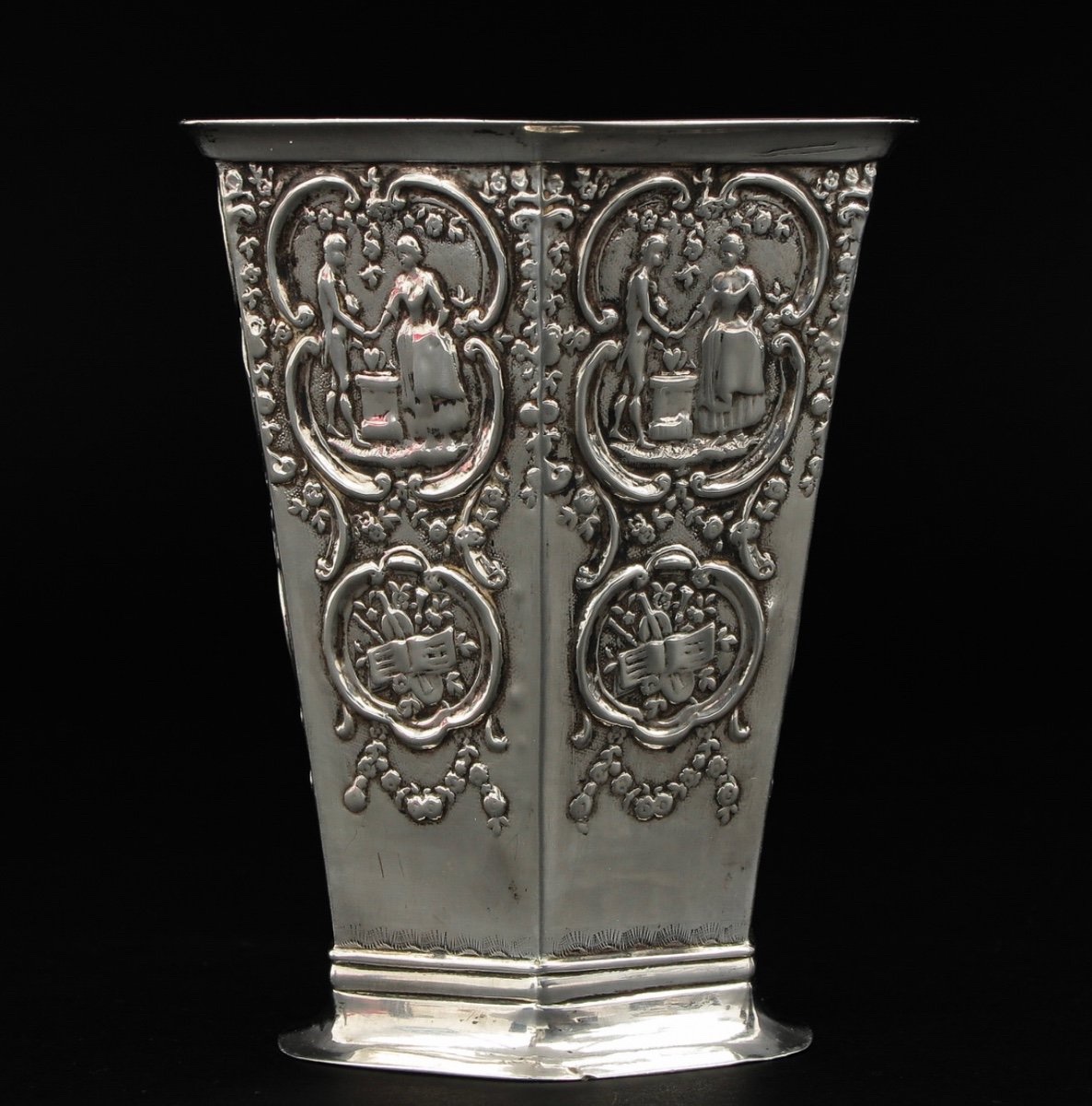 Solid Silver Cup, Height: 12 Cm -photo-6