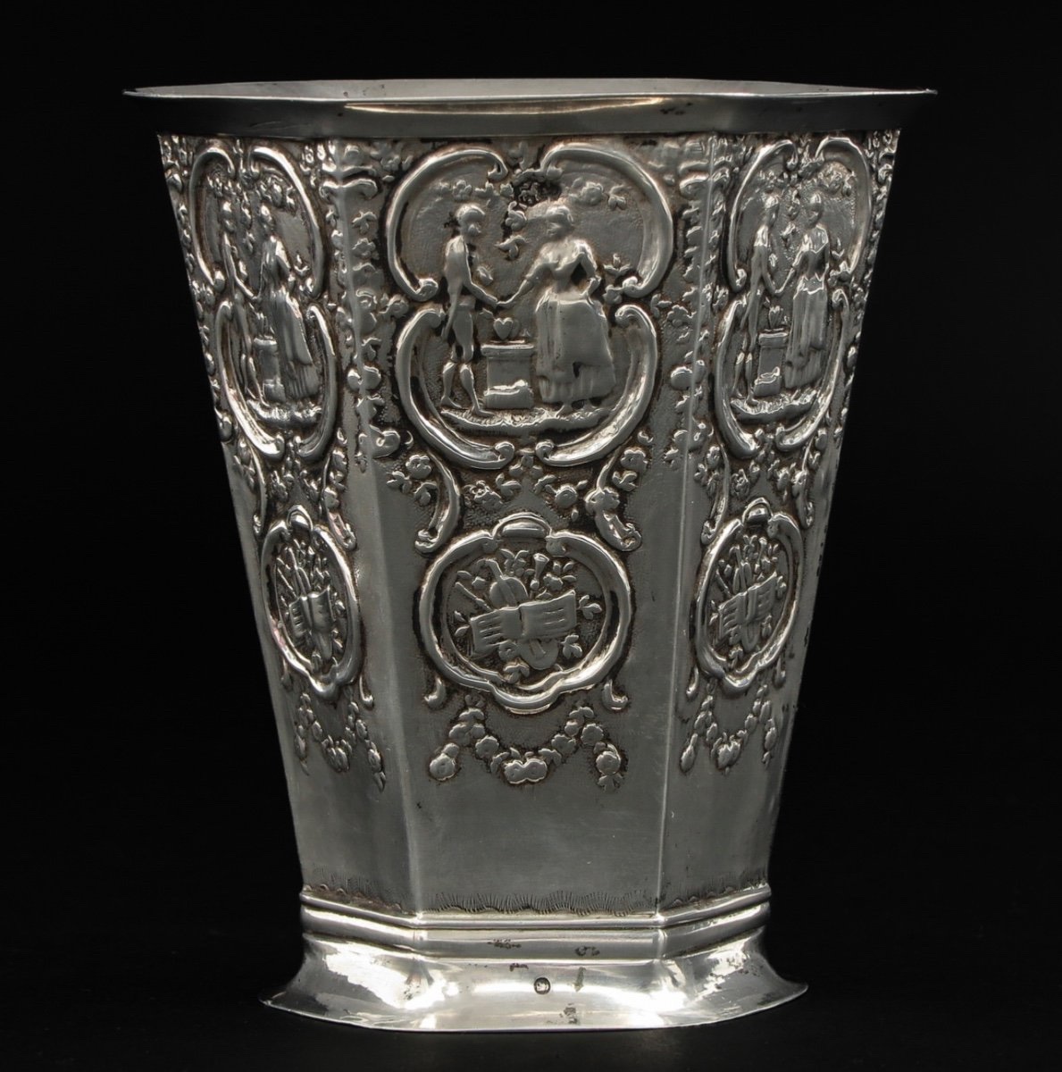 Solid Silver Cup, Height: 12 Cm 