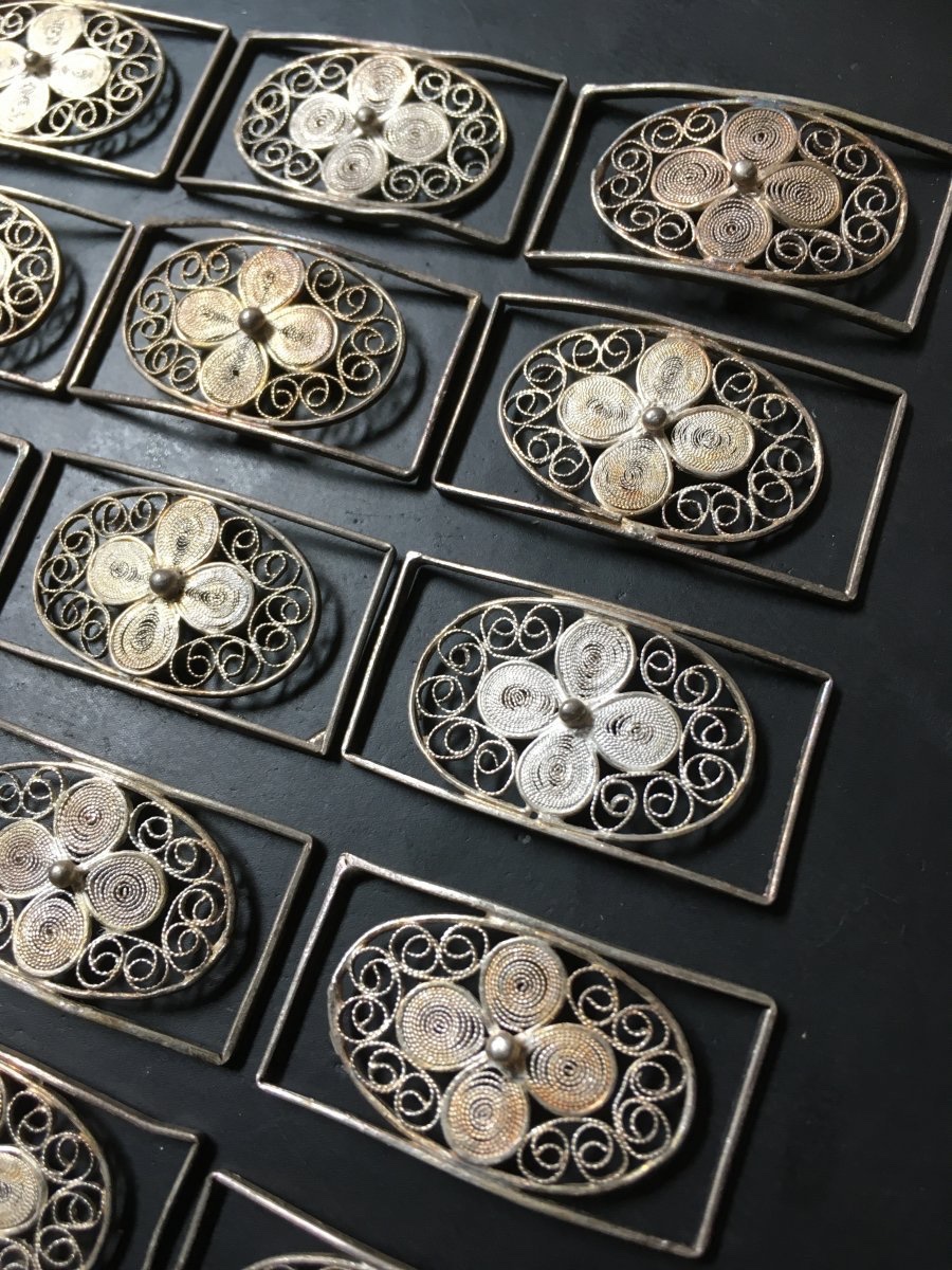 21 Maillions en filigrane d’argent massif -photo-4