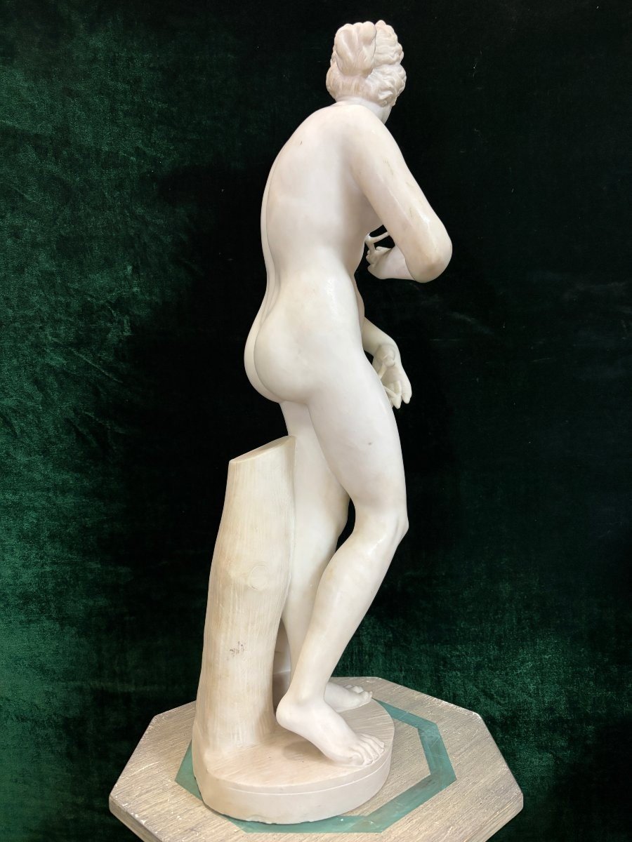 Jolie sculpture " Vénus " en albâtre 19ème. ( 79 cm )-photo-3