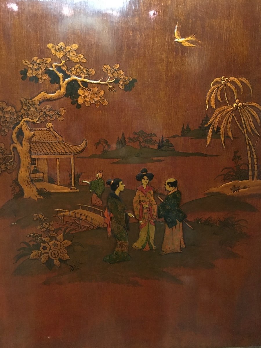 Cabinet avec panneaux sculptés ébène -photo-5