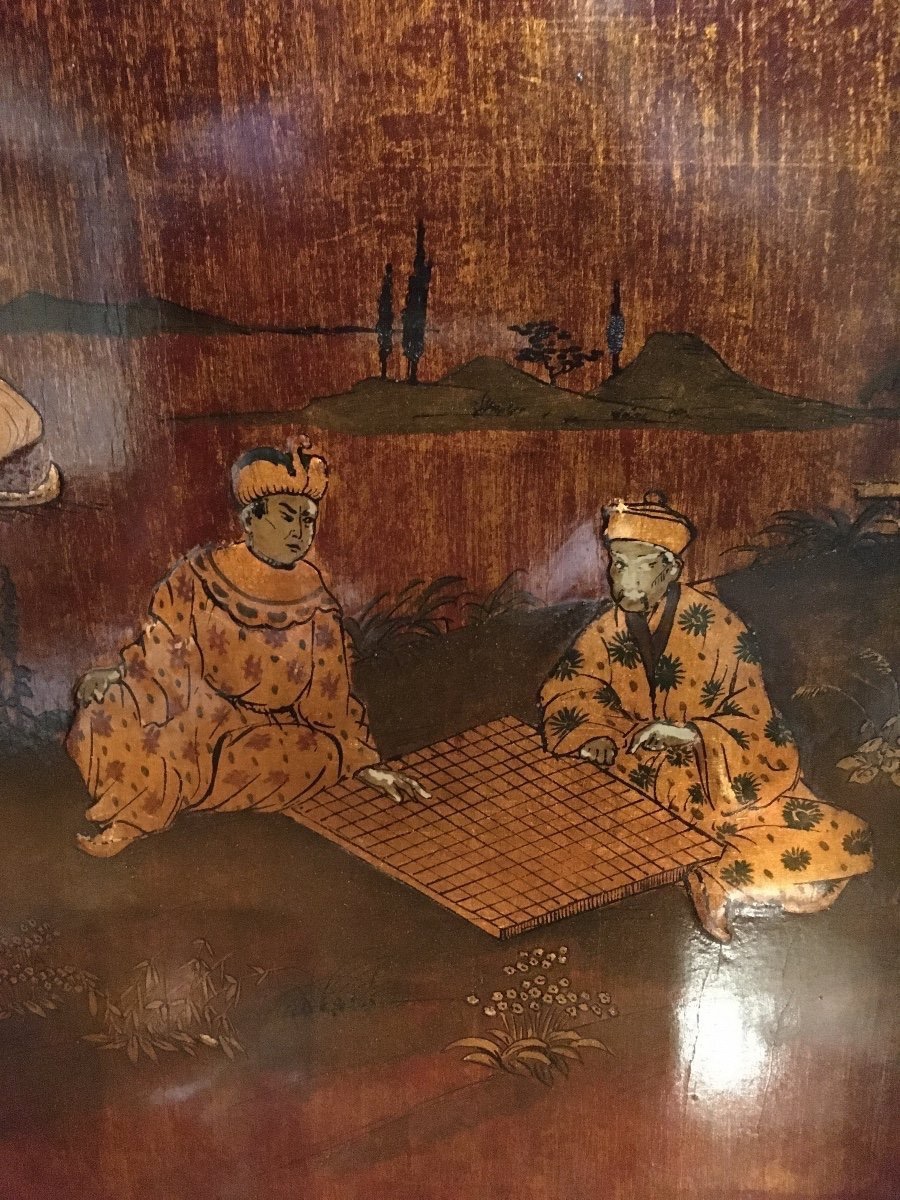 Cabinet avec panneaux sculptés ébène -photo-6