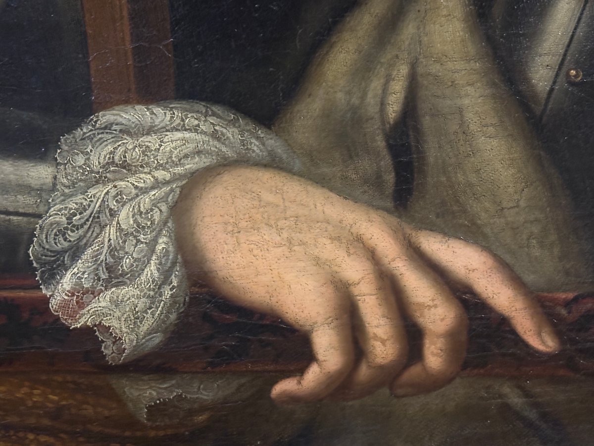 Grand portrait de l'empereur François Ier Stéphane, huile sur toile, XVIIIe siècle.-photo-1