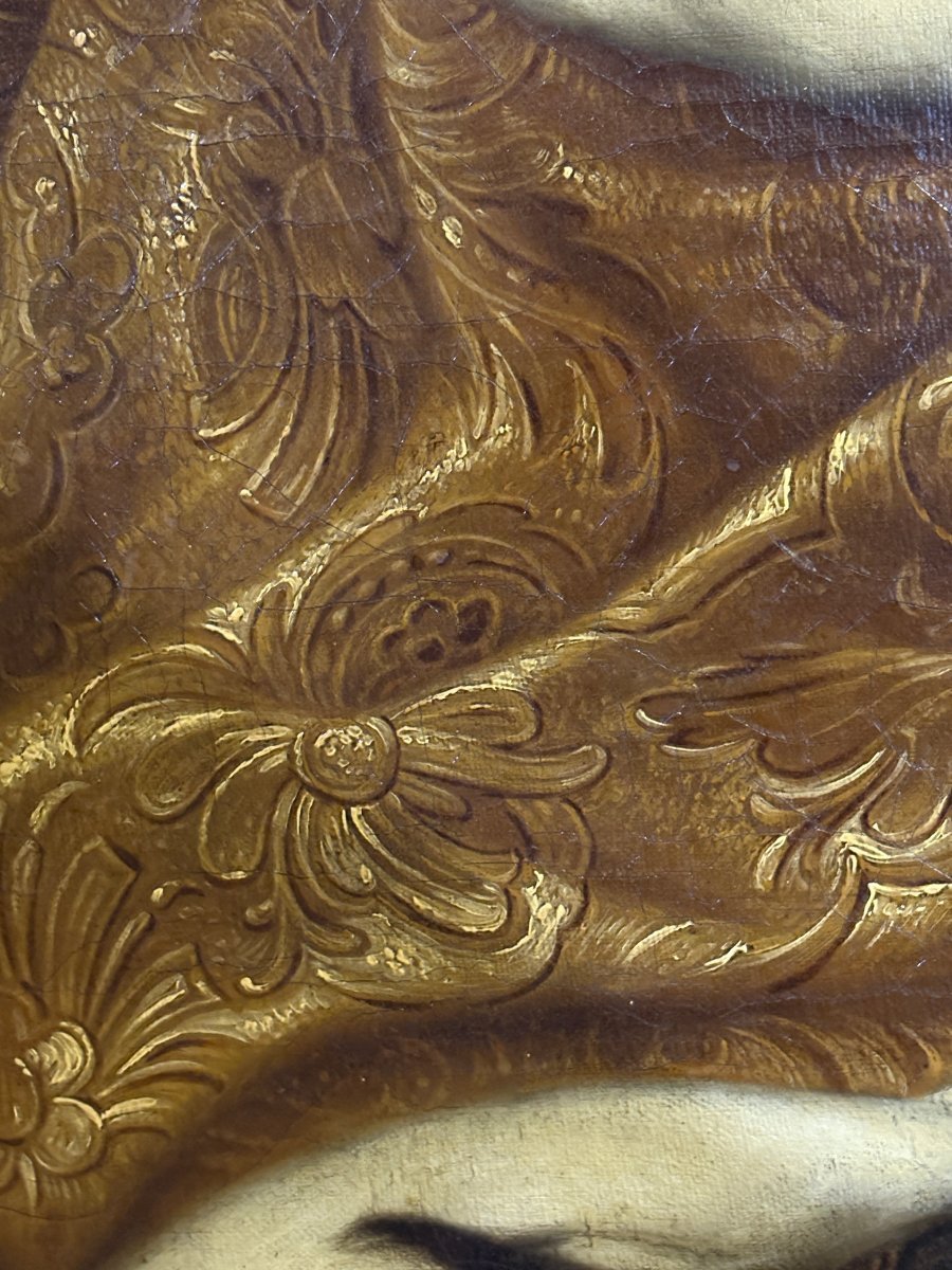 Grand portrait de l'empereur François Ier Stéphane, huile sur toile, XVIIIe siècle.-photo-4