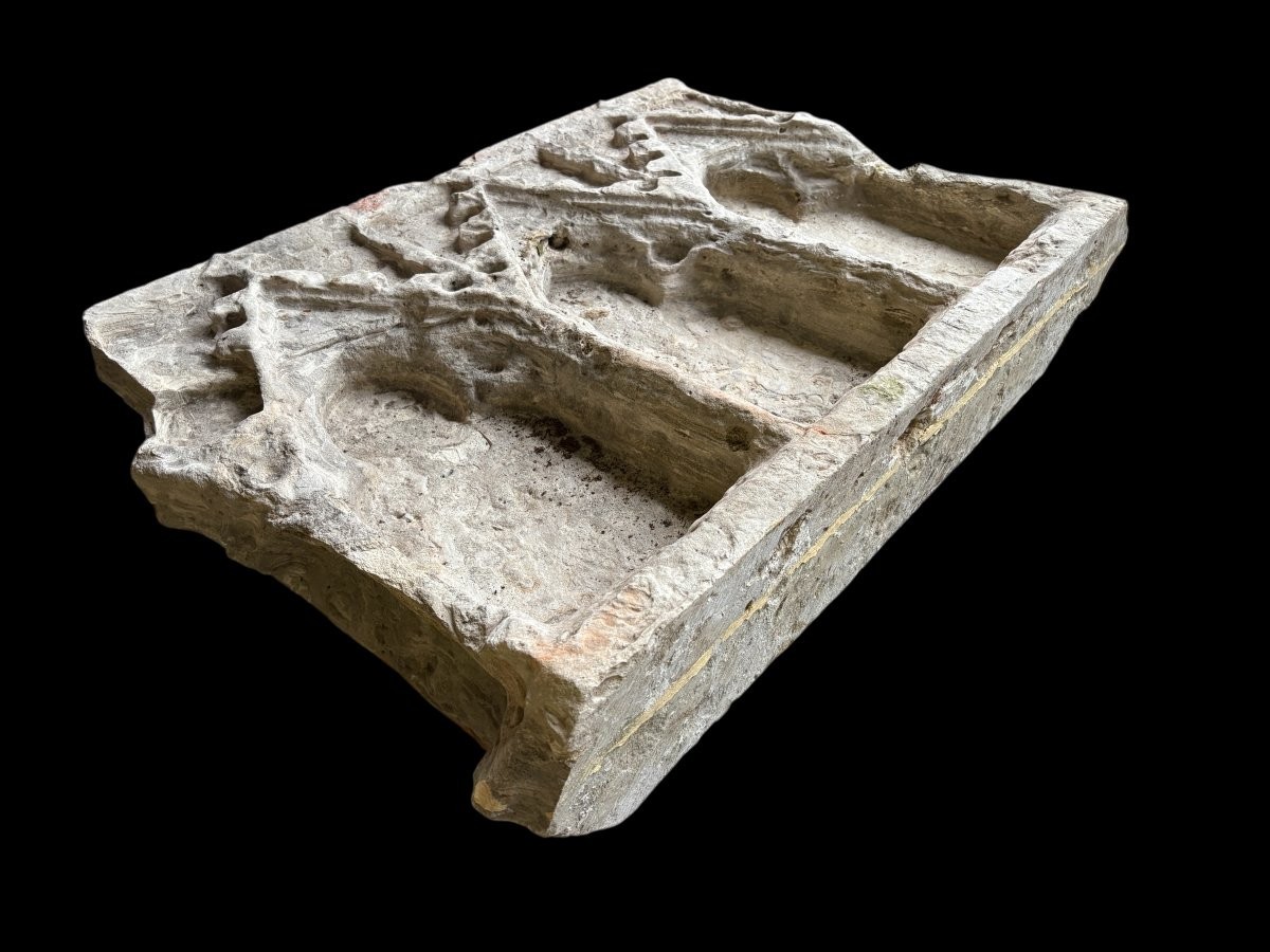 Large Gothic Niche In French White Stone, Circa 1500-photo-3