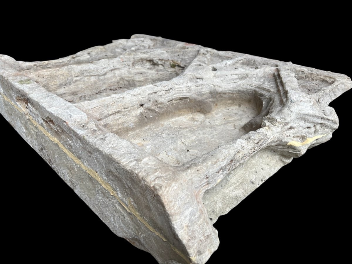 Large Gothic Niche In French White Stone, Circa 1500-photo-4