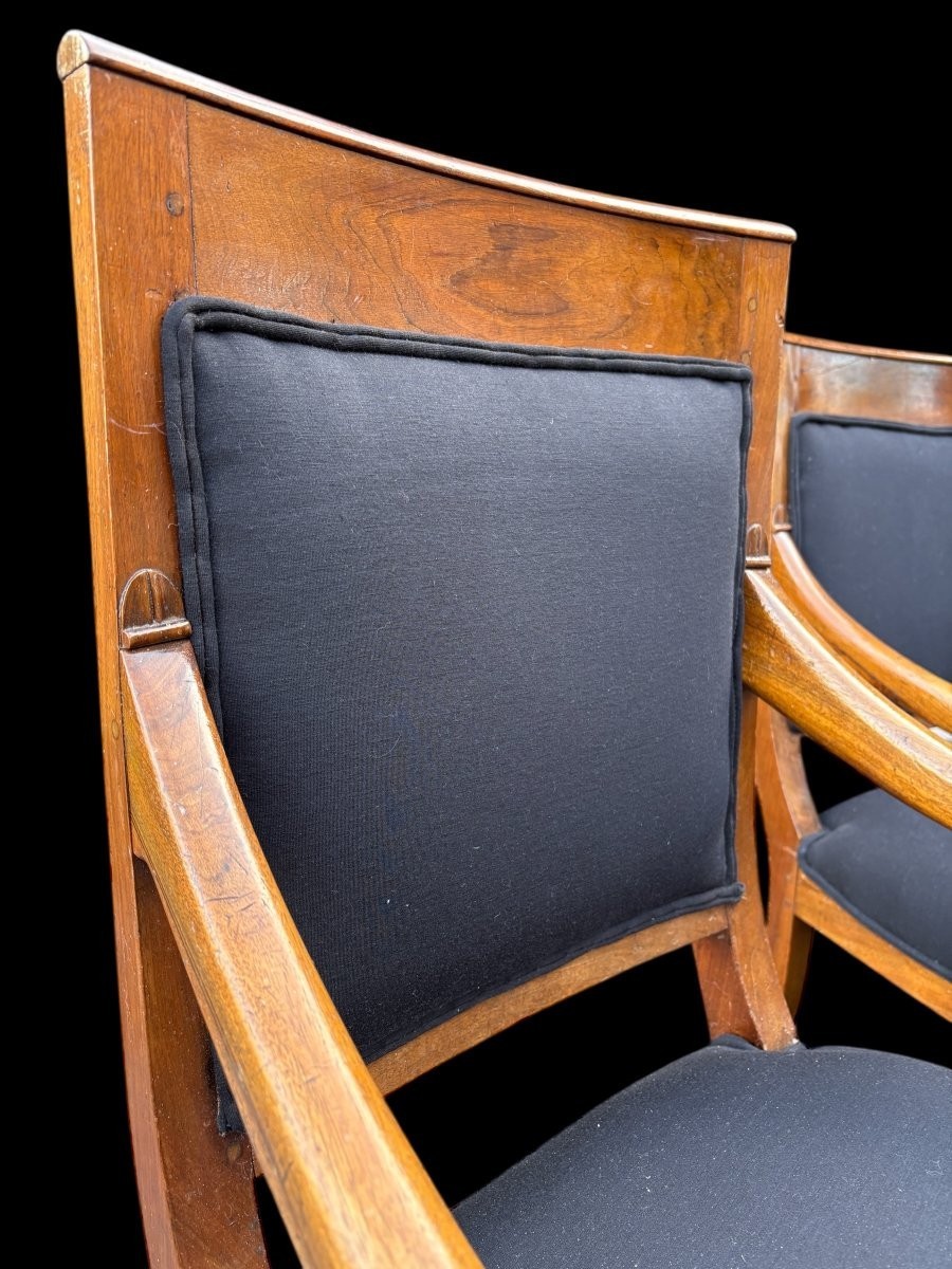 Lot de 6 fauteuils Charles X, 19ème siècle.-photo-2