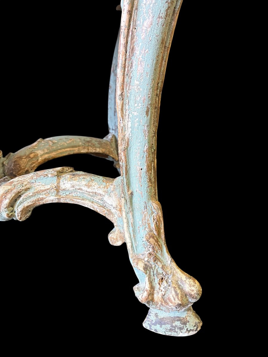 Large Italian Console Table In The Louis XV Style From The 18th Century.-photo-4