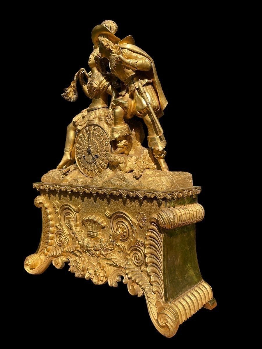 Beautiful Charles X Gilt Bronze Clock-photo-4