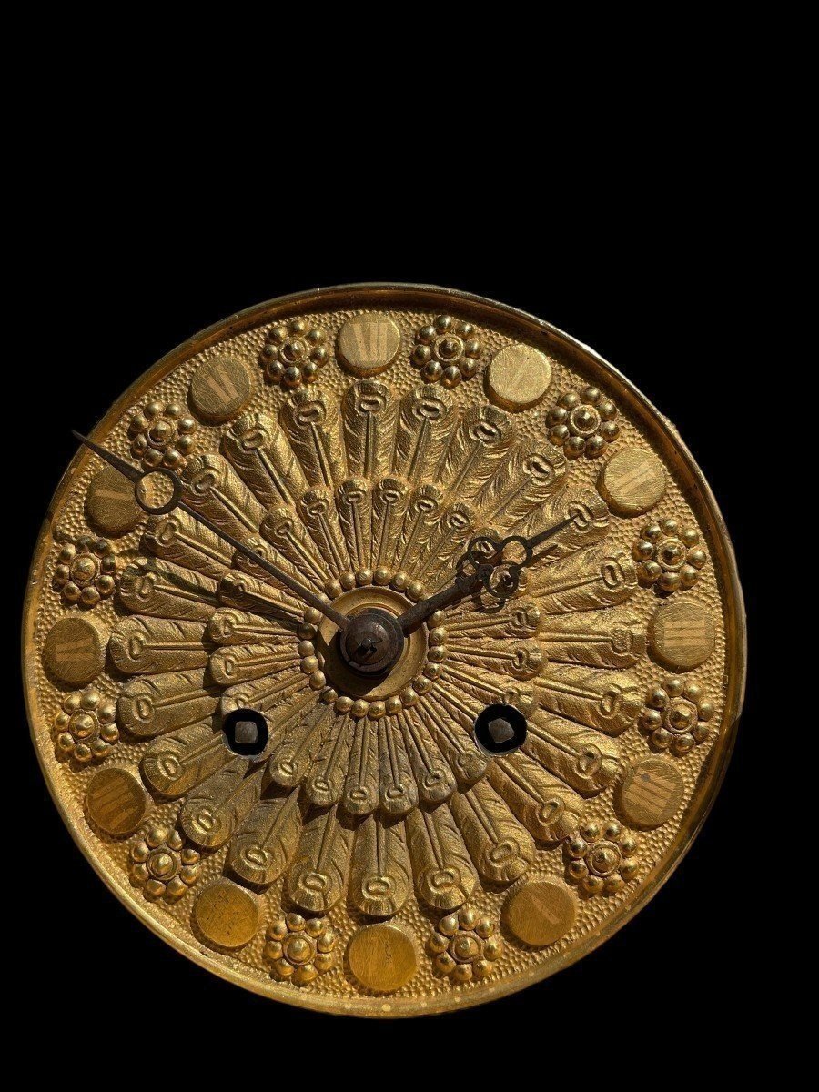 Beautiful Charles X Gilt Bronze Clock-photo-4