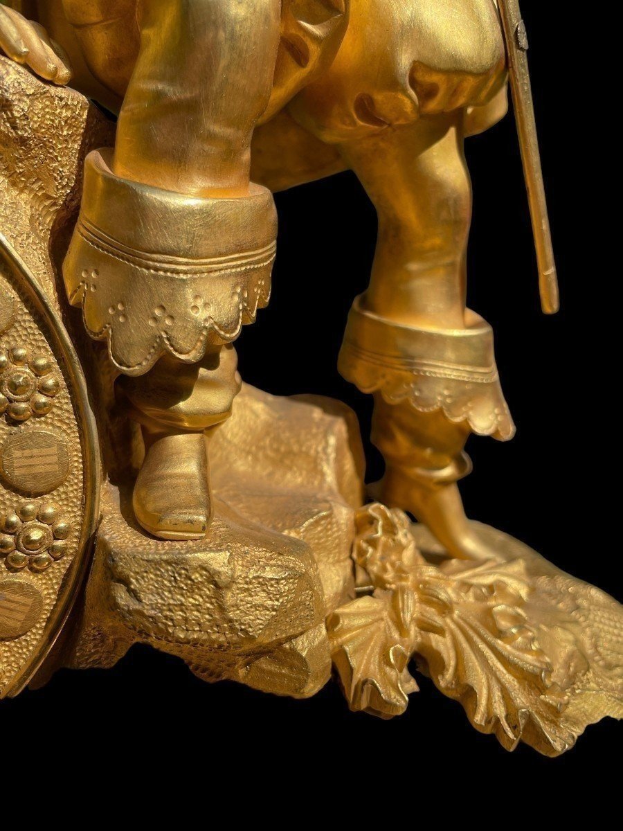 Beautiful Charles X Gilt Bronze Clock-photo-6