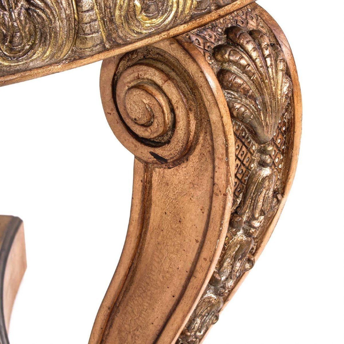 Decorative Center Table With Inlaid Marble Top, 20th Century.-photo-6