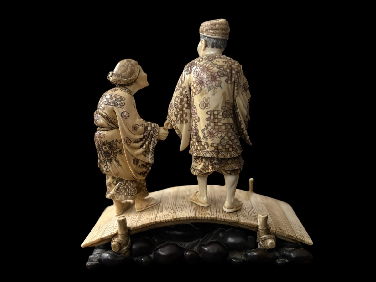 Jolie sculpture en ivoire, Chine, XIXe siècle-photo-4