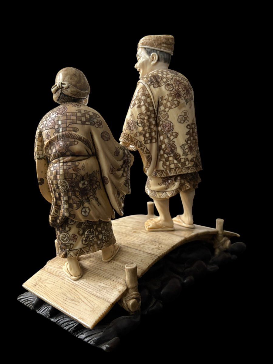 Jolie sculpture en ivoire, Chine, XIXe siècle-photo-5