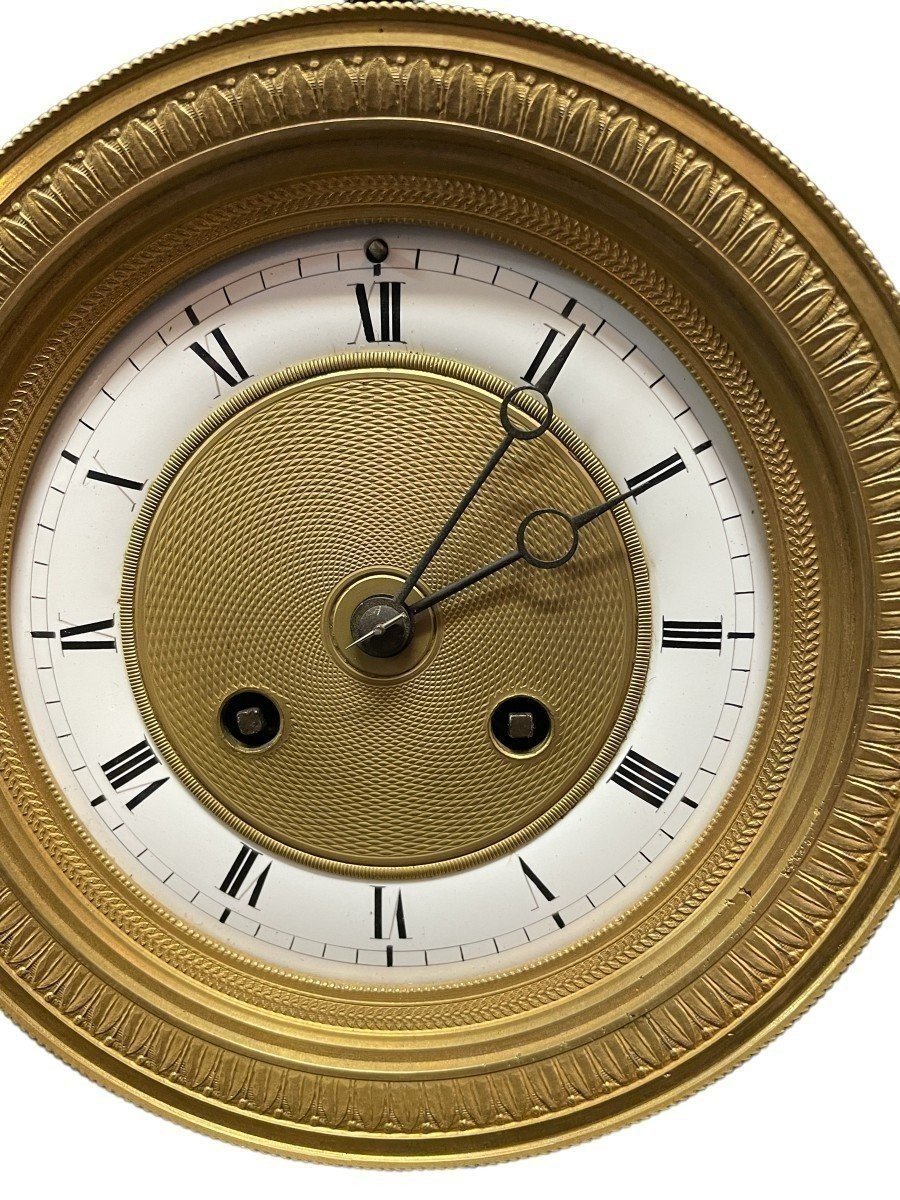 Large 19th Century Gilt And Patinated Bronze Portico Clock.-photo-4