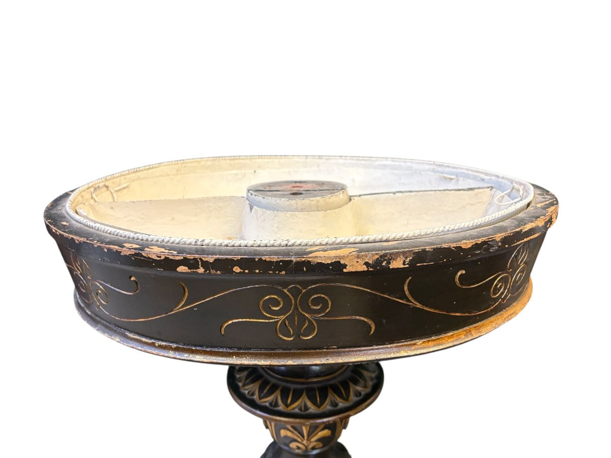 Jardinière décorative en bois peint, style Empire 19ème.-photo-3