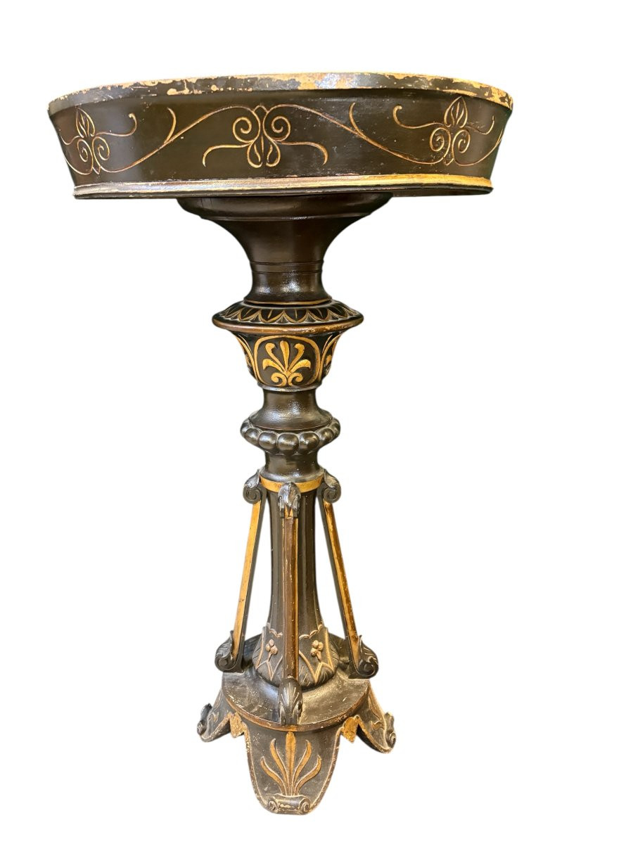 Jardinière décorative en bois peint, style Empire 19ème.-photo-1