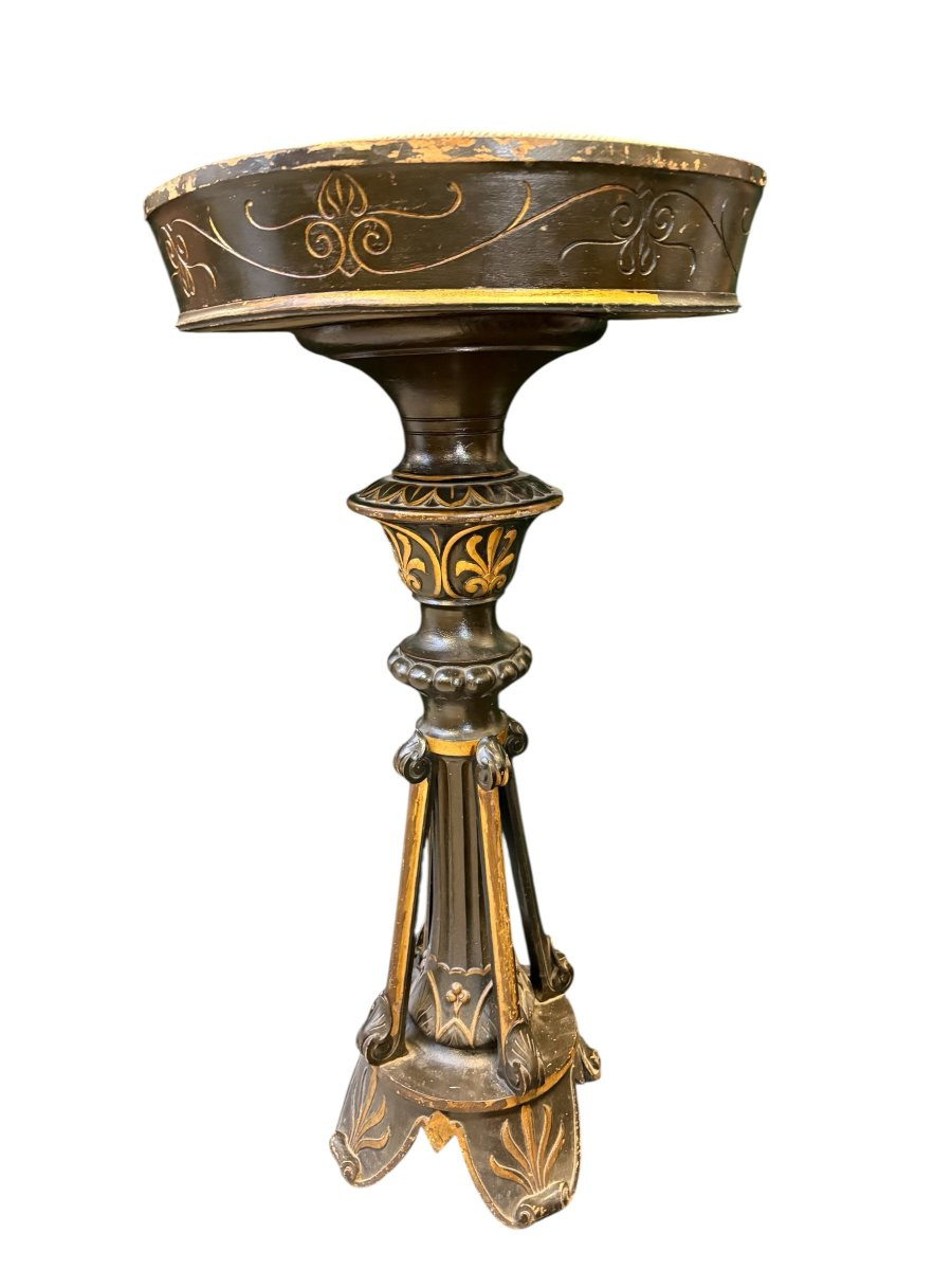 Jardinière décorative en bois peint, style Empire 19ème.-photo-8