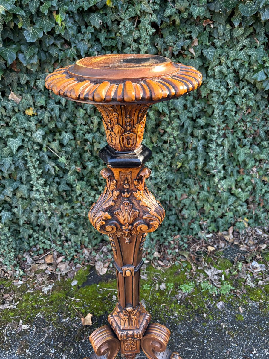 Regency Style 19th Century Walnut Grandtorchère-photo-2