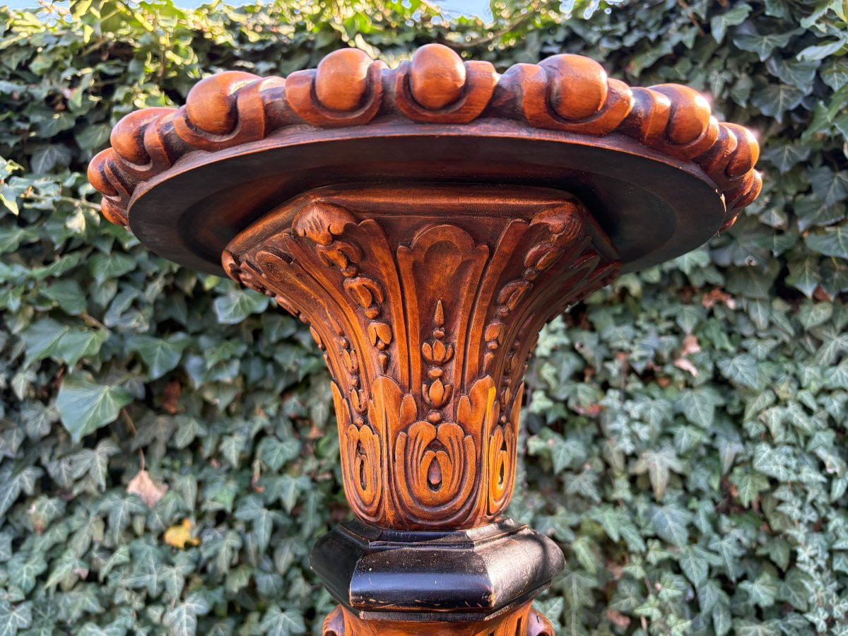 Regency Style 19th Century Walnut Grandtorchère-photo-5