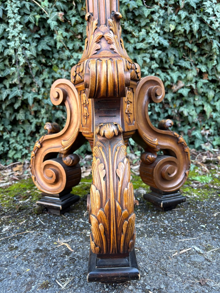 Regency Style 19th Century Walnut Grandtorchère-photo-8